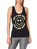 Zumba Dance Fitness Schwarzes Tank Top Atmungsaktive Workout Racerback Sportkleidung Damen, Poppin' Black, M