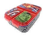 Kinder Brotdose / Lunchbox / Sandwichbox wählbar: Frozen PJ Masks Spiderman Avengers - Mickey – Paw aus Kunststoff BPA frei - tolles Geschenk für Kinder (Avengers Heroes)