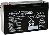 Akku für Kinder-Fahrzeuge Kinder-Auto Kinder-Quad 6V 12Ah (ersetzt auch 10Ah), 6V, Lead-Acid, auslaufsicher, wartungsfrei, vielseitig einsetzb
