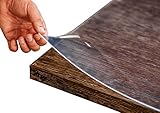 Tischfolie PVC transparent hochglanz Maßanfertigung Exakter Schnitt Tischdecke Schutzfolie Folie 2,5 mm (90 x 160 cm)