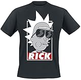 Rick and Morty Rick Männer T-Shirt schwarz M 100% Baumwolle Fan-Merch, TV-Serien, Zeichentrick