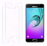 Smartphone-Equipment [2er Pack] Panzerglas für Samsung Galaxy A3 2016 Echt-Hartglas 9H, Glas-Folie Schutzfolie Panzerfolie Display-S