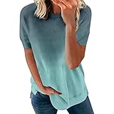 Damen Tshirt Kurzarm V Ausschnitt Oberteil Sommer Basic S