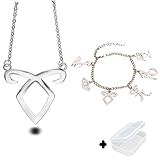 The Mortal Instruments City of Bones inspiriert Angelic Power-Rune Symbole Armband und Halskette Set mit Schmuckkasten von PPX-Silb