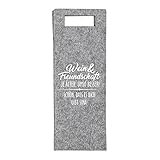 Herz & Heim® Flaschenbeutel mit Wunschtext - Geschenkverpackung zum Geburtstag | Weihnachten | Hochzeit Wein & F