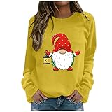 LIEIKIC Weihnachtspullover Damen Weihnachts Pulli Lustig Ugly Christmas Sweater Frauen Christmas Pullover Weihnachtspulli Weihnachtssweater Xmas Langarmshirt Pulli Weihnachts Ob