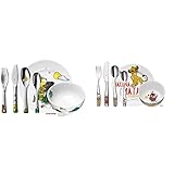 WMF Janosch Kinder Geschirrset 6-teilig Kindergeschirr mit Kinderbesteck Edelstahl, ab 3 Jahre & König der Löwen Kinder Geschirrset 6-teilig Kindergeschirr mit Kinderbesteck Edelstahl, ab 3 J