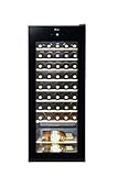 Haier WS50GA Weinkühlschrank / 50 Flaschen / 127 cm Höhe / UV-Schutz / LED-Display zur Temperatureinstellung / Innenbeleuchtung, Schw