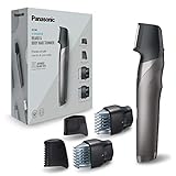 Panasonic ER-GY60-H503 Bart- und Präzisionstrimmer 3-in-1 (wiederaufladbar, Klingenform, i-Shaper, 4 Aufsätze, Edelstahl, Kamm für empfindliche Bereiche und Bartschneider), silberfarb