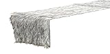 Tischband Fell Polyester grau 120x20 cm, Tischdeko, Tischfell, Tischdecke, W