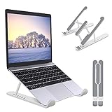 Laptop Ständer, Multi-Winkel 6-stufige Einstellbar Faltbarer Tragbare Laptop Stand, Belüftete rutschfeste Notebook Ständer, geeignet für die meisten 10-17-Zoll-Laptops, Tablet (ABS & Silikon)