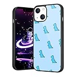 Blau Dinosaurier Hülle Für iPhone 12 Mini Süß Tiere Dino Motiv Handyhülle Hart Aluminium Back Cute Animal Dinosaur Pattern Design Weich TPU Krahme Stoßfest Schutzhülle Shockproof Protective Phone C