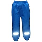 Outburst - Mädchen Regenhose Matschhose Fleecefutter wasserundurchlässig, blau, Größe 122