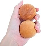 KISOARTWQ klangkugeln Qi Gong Kugeln Baoding Bälle Massagebälle handkraft 2 Stück Holz Chinesische Gesundheitsbälle Übungsmassagebälle Stressabbau Handübungstherapieball für Handtherap