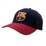 FC Barcelona Football Club Cotton Baseball Cap Hat Blue Maroon Badge O