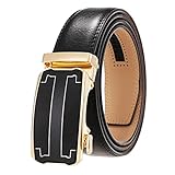 RHBLHQ Gürtel herren Business Gürtel Gürtel Herrengürtel Automatische Schnallegürtel 30-1-5 (Color : Schwarz, Size : 110cm-130cm)