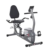 HOMCOM Liegeergometer mit LCD-Anzeige 8 stufig einstellbarem Magnetwiderstand Liegeheimtrainer Nutzergewicht bis 110 kg für zu Hause Gym Metall ABS 136 x 62,5 x 38