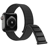SIERVOS Nylon Armband Kompatibel mit Apple Watch Armband 42mm 44mm 45mm, Stretchy Atmungsaktiv Geflochten Sportarmband für iWatch Series 7/6/5/4/3/2/1/SE