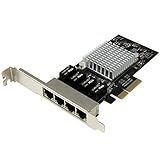 StarTech.com 4 Port PCI Express Gigabit Ethernet Netzwerkkarte, Intel I350 NIC, 4-fach PCIe Netzwerk Adapter mit Intel Chip