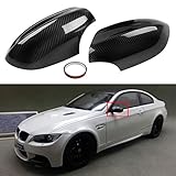 XYRCJDM Spiegel Abdeckung, 1 Pair Echt Carbon E92 M3 2Dr Hinzufügen-Auf Auto Seite Caps Rückspiegel Abdeckung Trim Für BMW E92 E93 M3 2 Tür M