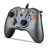 REDSTORM Game Controller Wired, Gamepad mit Dual Vibration einstellbare LED PC Controller für PS3/PC/Android TV-Box