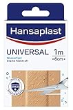 Hansaplast Universal Pflaster (1 m x 6 cm), schmutz- und wasserabweisende Wundpflaster, zuschneidbare Pflasterrolle mit starker Klebkraft & Bacteria S
