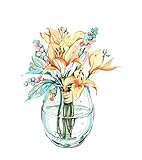 Kinder malen nach Zahlen für Erwachsene,Blumenstrauß in einer Flasche Malen Nach Zahlen Kits für Geschenk oder Home Haus Deko 40X50CM Geburtstagsgeschenk