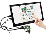 Waveshare 13.3inch IPS 1920x1080 Resolution Capacitive Touch Screen HDMI LCD with Toughened Glass Cover Supports Raspberry Pi BB Black Multi Sy