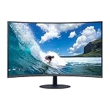 Samsung Curved Monitor C27T550FDR, 27 Zoll, VA-Panel, Full HD-Auflösung, AMD FreeSync, Reaktionszeit 4 ms, Krümmung 1000R, Bildwiederholrate 75 Hz, schw