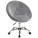 Duhome Schicker Rollhocker/Arbeitshocker/Bürostuhl Farbwahl - Hocker Drehstuhl TYP 509B, Farbe:Grau, Material:S