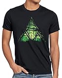 style3 Nature Triforce Herren T-Shirt link Hyrule Gamer, Größe:M