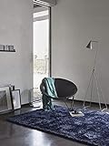 Esprit Home , Moderner Hochflor Teppich - Läufer aus Polyester für Wohnzimmer, Flur, Schlafzimmer , New Glamour (200 x 300 cm, blau)