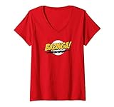 Damen The Big Bang Theory Bazinga T-Shirt mit V