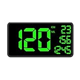 GPS Tachometer Geschwindigkeitsmesser MPH / KMH, GPS Tachometer Geschwindigkeitsmesser Auto HUD Head Up Display, Geschwindigkeitswarnung, USB Ladegerät Verfügbar, Für Alle Fahrzeuge, Fahrrad, M