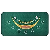 ZXCVBNM Profi Pokermatte Profi Pokermatte Tragetasche - Unterlage Pokertisch/Poker Tischauflage/Pokerteppich/Pokertuch Spieltisch aus Filz (Size:180 * 90 * 0.20)