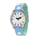 Twistiti Bunte und didaktische Uhr für Kinder mit Zahlenzifferblatt, klar für die Zeit, wasserdicht 50M, abnehmbares Armb
