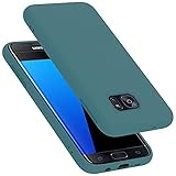 Cadorabo Hülle kompatibel mit Samsung Galaxy S7 Edge in Liquid GRÜN - Handyhülle aus flexiblem TPU Silikon - Silikonhülle Schutzhülle Ultra Slim Soft Back Cover Case Bump