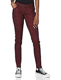 Herrlicher Damen Touch Slim Jacquard Stretch Hose, red 13, W28/L32