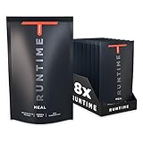 Runtime Meal - vollwertiger Mahlzeitersatz für langanhaltende Sättigung, Energie, Konzentration und Leistungsfähigkeit, mit Vitaminen und Nährstoffen, 8 x 100g (Original)