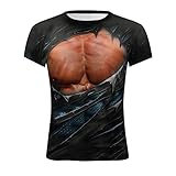 AXIU Herren Kurzarm Sleeve Tops Classic Herren T-Shirts Frühling Sommer Basic Kurzarmshirt Gym Tshirt Basic Kurzarmshirt Herren-T-Shirt Daily Mit Rundhalsausschnitt Männer O-Neck S