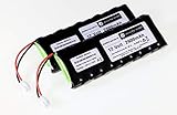 2X Ersatz - Akku geeignet für Rollladensteuerung NiMH Varta AA 12,0 V / 2600mAh - für Dachfenster, Rollladen, ROTO ZEL 12V/2,1 Ah WDT-S RT2 SF G2/G3/G4 Roto Akku. Mit ca. 20% mehr Leistung!