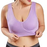 Damen Sport BH Stark Halt Active Bra Höhe Beanspruchung Trainieren Bustier Fuer Yoga Fitness Bra Einfarbig Ultradünner Größe Weste Top