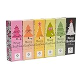 Leo & Lilo 6er-Set Geschenkschachtel Merry Christmas mit 6 einzeln verpackten Handcremes in 20 ml Reisegrößen (6 x 20 ml)