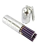 NACHEN Frauen Zigaretten Koffer Tragbare Versiegelte Dosen wasserdichte Aluminium-Tabak Kiste Kann 16 Feine Zigaretten Unterbringen,Silver,2.8X12CM