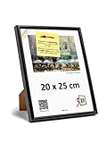 3-B Bilderrahmen FOTO - 20x25 cm - schwarz - Fotorahmen, Kunststoffrahmen mit Acrylglas - mit Rabatten bereits ab zwei Stück