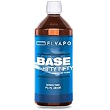 Elvapo BASE - Fifty Fifty | 1000ml / 1L | 50/50 (PG/VG) | Basisliquid für das Mischen von E-Liquids mit Aromen (für E-Zigaretten und E-Shishas) | 0mg (ohne Nikotin) | Liquid-Basen Made in Germany!