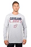 Ultra Game NBA Supreme T-Shirt mit Langen Ärmeln, Herren, T-Shirt Supreme Long Sleeve Pullover Tee Shirt, Grau meliert, Larg