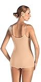 HANRO Cotton Seamless Spaghetti Top,Beige (Skin 0274),38/40(S)