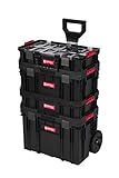 XL Werkzeugtrolley, Werkstattkoffer Set, Werkstattwagen Set ausQ-Brick Serie mit viel Zubehör! B x T x H in cm: 53 x 38 x 98 cm ! Der Mobile Alleskönner - Privat & Gewerbe (Set 1)