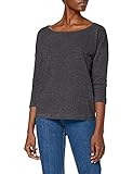 ONLY Damen ONLALBA 3/4 TOP JRS NOOS T-Shirt, Grau (Dark Grey Melange Dark Grey Melange), Small (Herstellergröße: S)